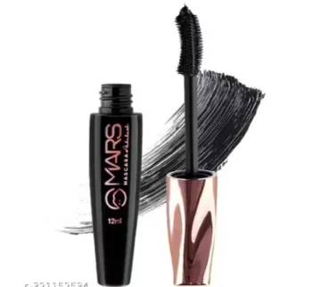 MARS Fabulash Volumizing Mascara | Up to 18 Hours Stay | Waterproof with Intense Jet Black Color (12ml)