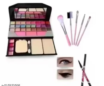 SENSATIONAL 5024 EYESHADOW , PINK BRUSH & EYELINER
