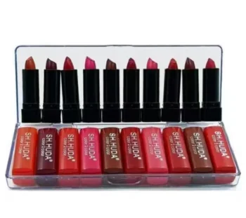 10 Shades of Lipsticks Long Lasting, Waterproof Matte Finish Lipstick Combo (pack of 10)